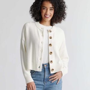 Quince | 100% Organic Cotton Cropped Cardigan